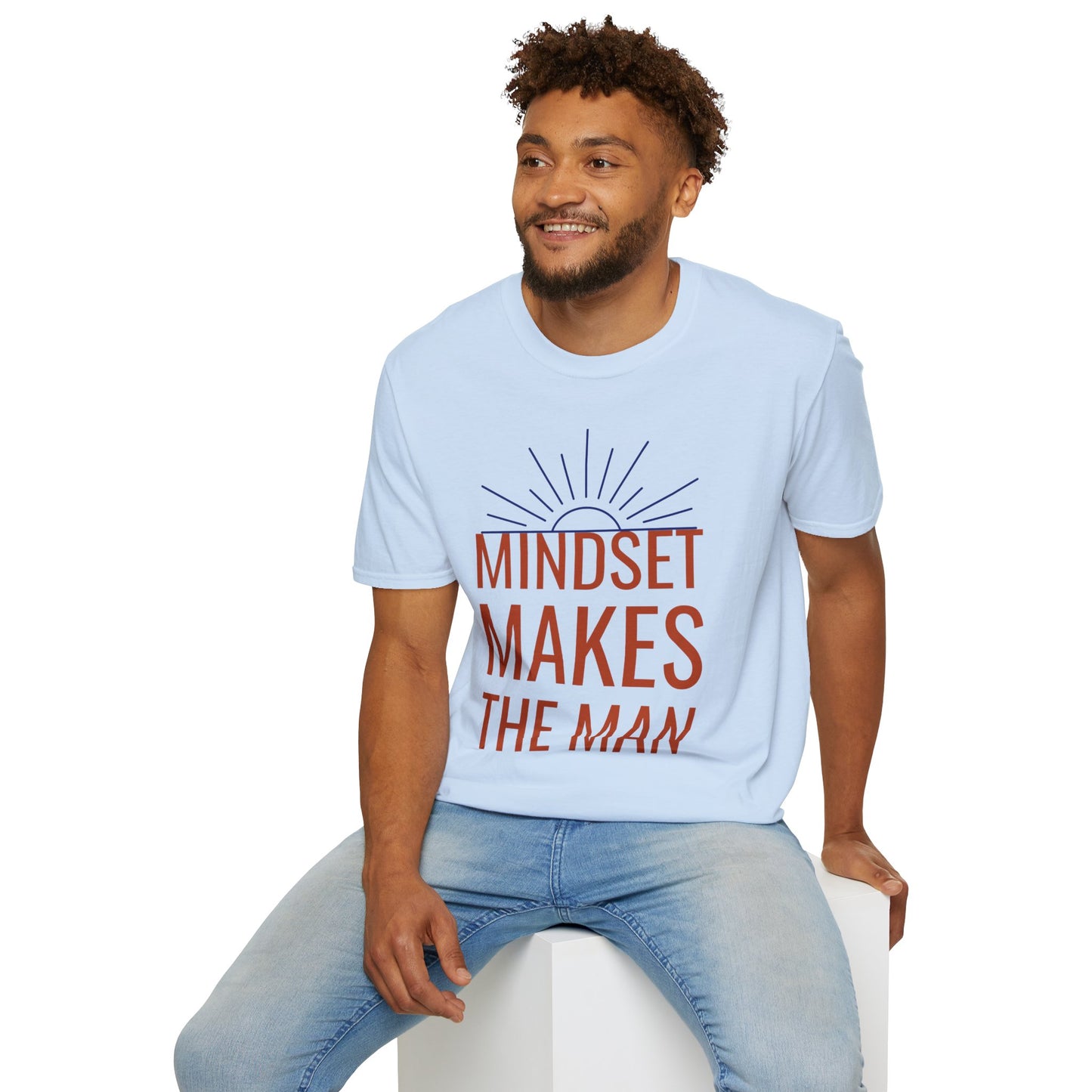 AOE Men’s T-Shirt – Mindset Makes the Man | Motivational
