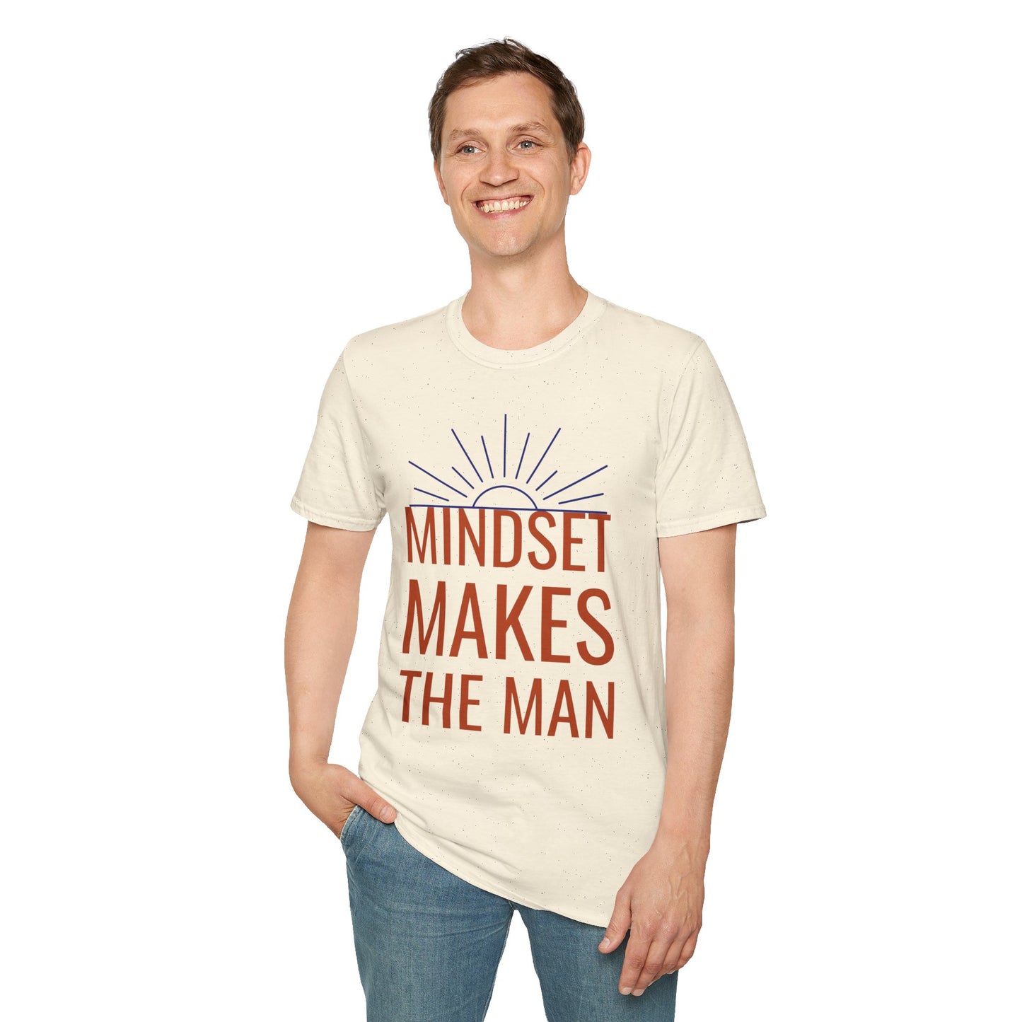 AOE Men’s T-Shirt – Mindset Makes the Man | Motivational