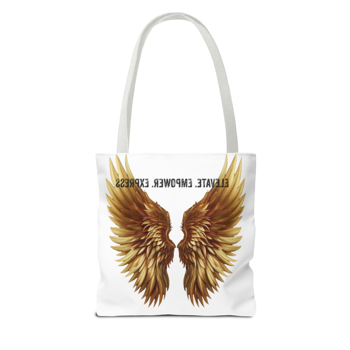 AOE Oversized Tote – Elevate. Empower. Express. | Gold Angel Wings Edition