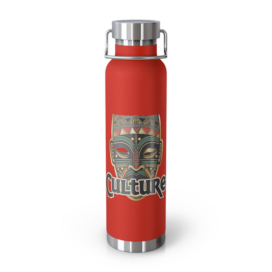 22oz AOE Culture Water Bottle with African Mask & “Culture” Design: