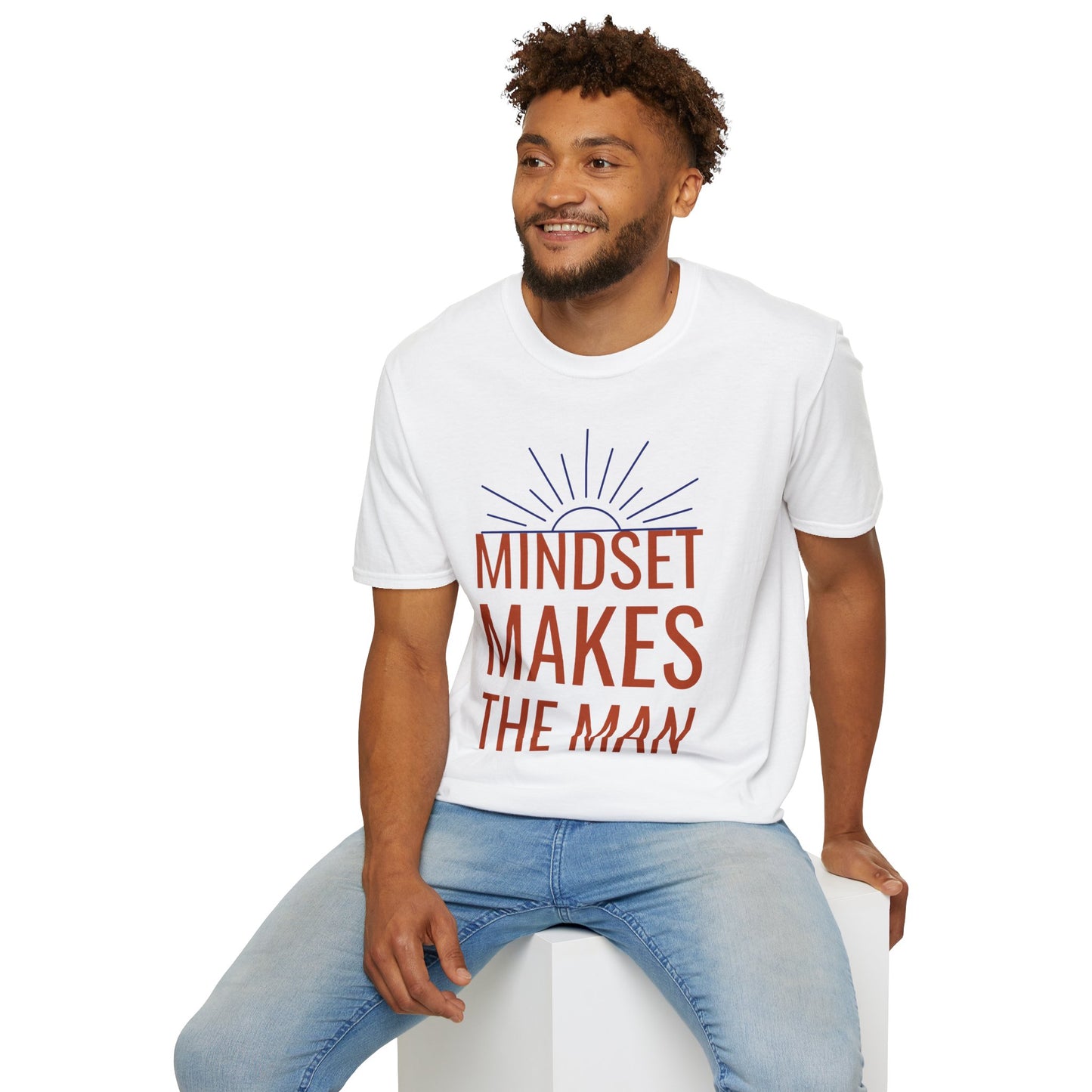 AOE Men’s T-Shirt – Mindset Makes the Man | Motivational