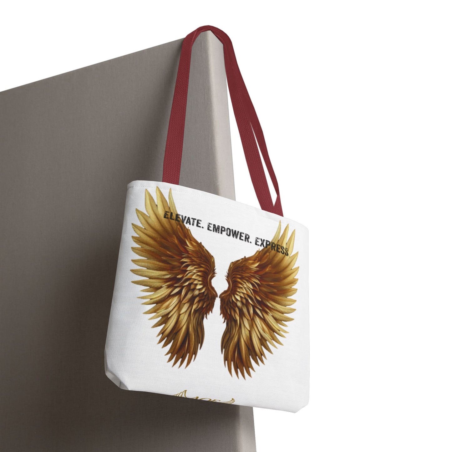 AOE Oversized Tote – Elevate. Empower. Express. | Gold Angel Wings Edition
