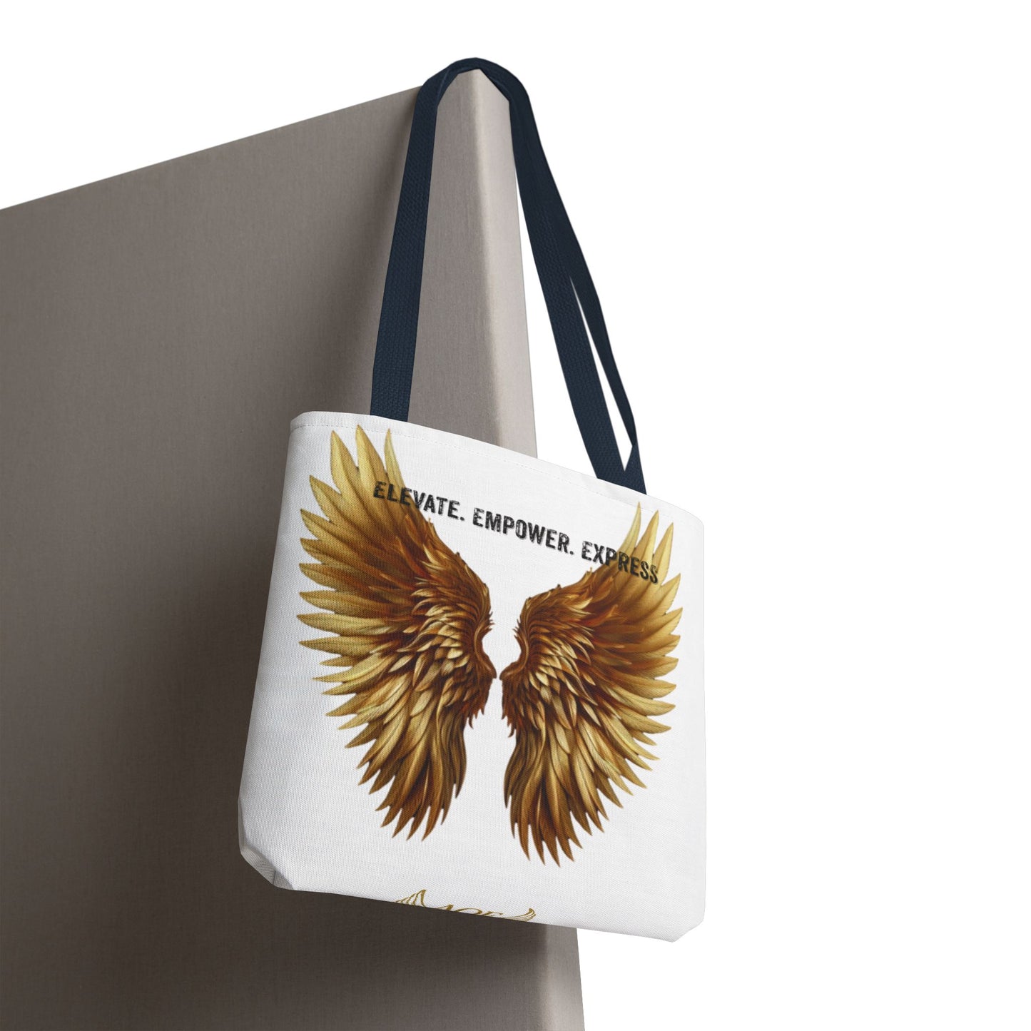 AOE Oversized Tote – Elevate. Empower. Express. | Gold Angel Wings Edition