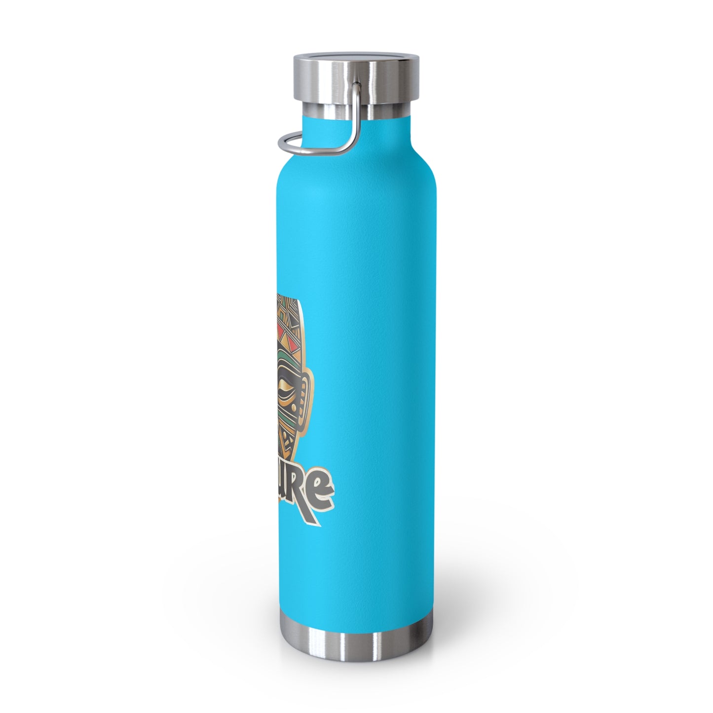 22oz AOE Culture Water Bottle with African Mask & “Culture” Design: