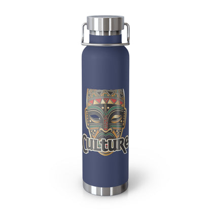 22oz AOE Culture Water Bottle with African Mask & “Culture” Design: