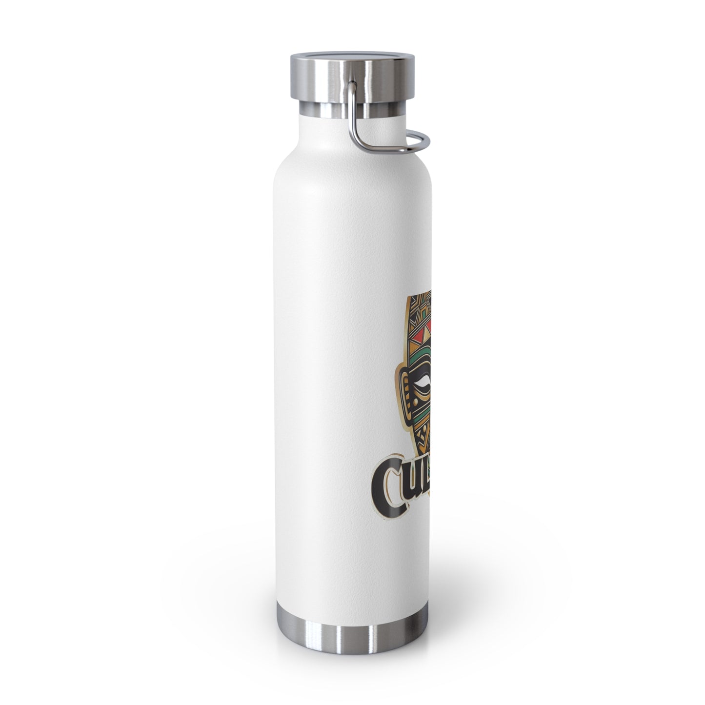 22oz AOE Culture Water Bottle with African Mask & “Culture” Design: