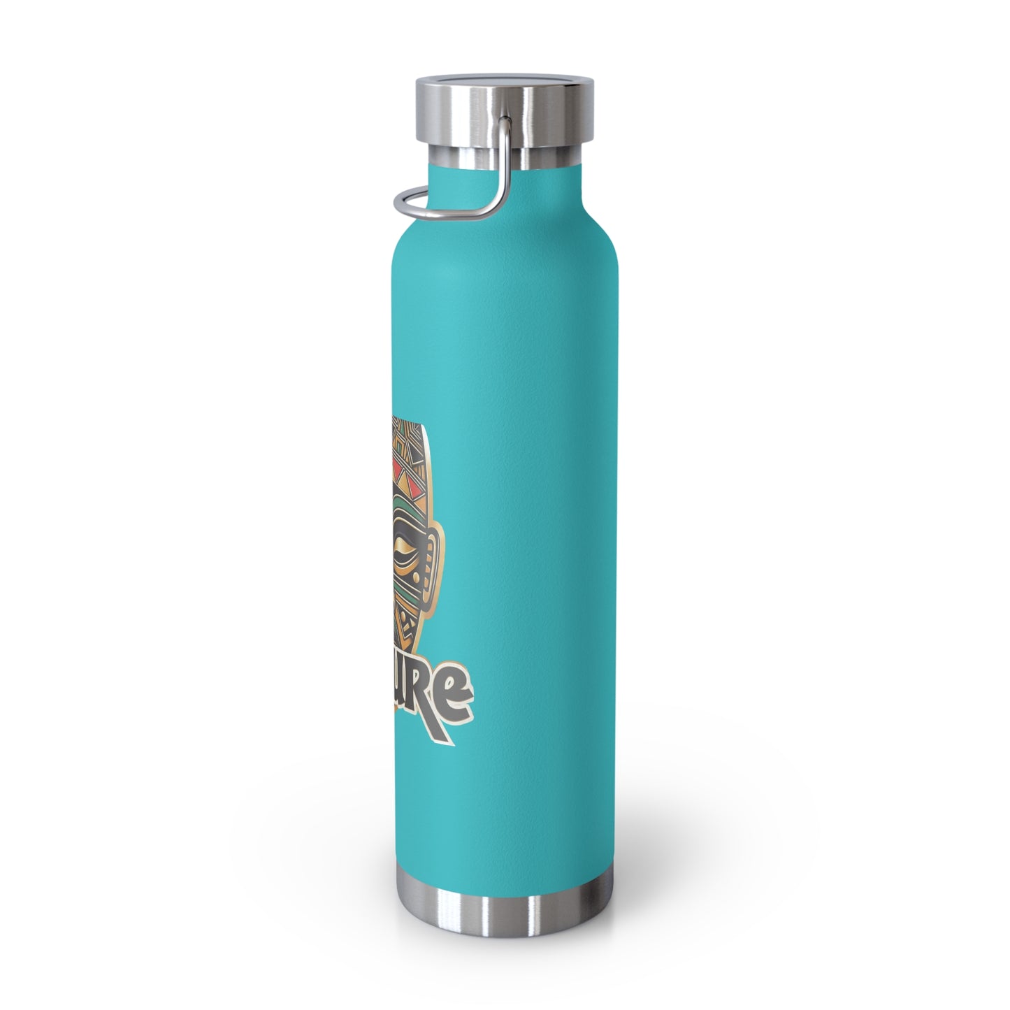 22oz AOE Culture Water Bottle with African Mask & “Culture” Design: