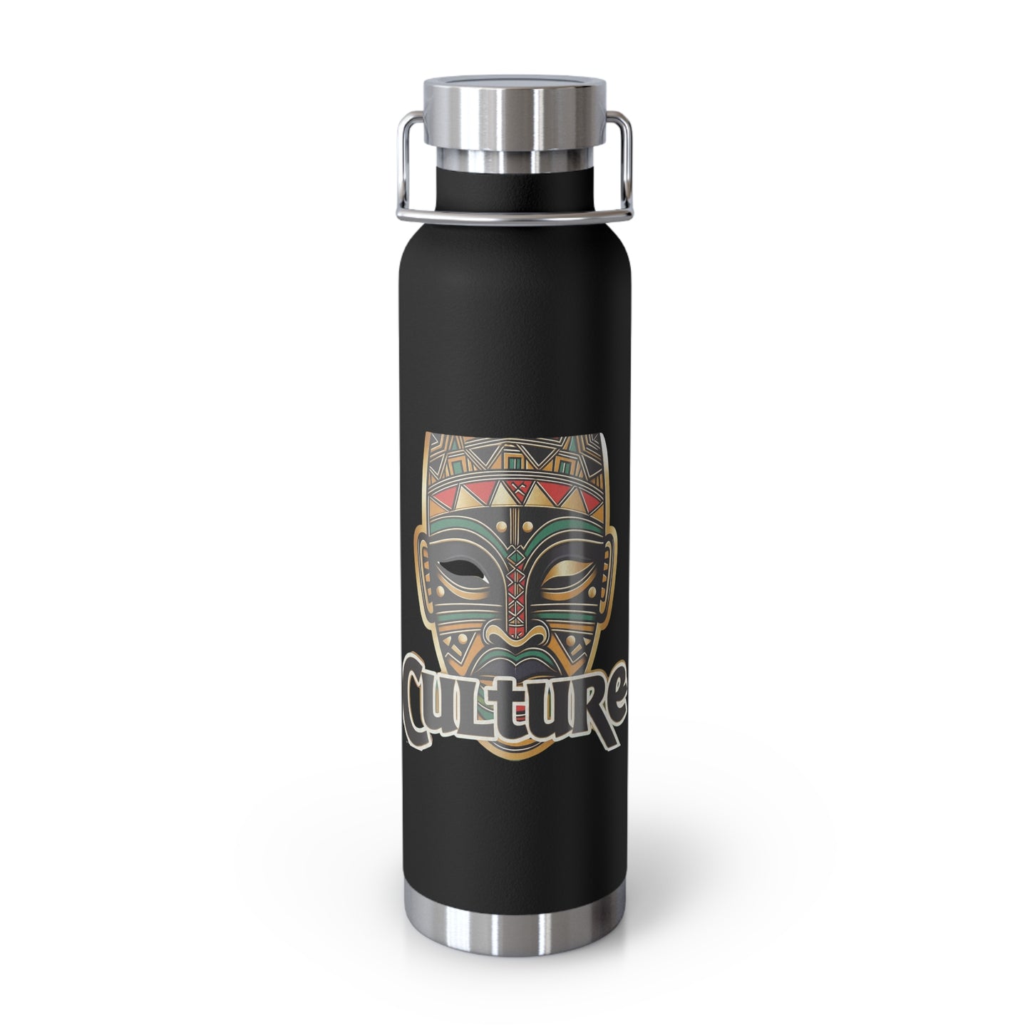 22oz AOE Culture Water Bottle with African Mask & “Culture” Design: