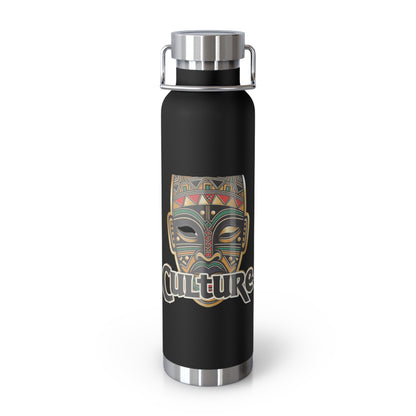 22oz AOE Culture Water Bottle with African Mask & “Culture” Design: