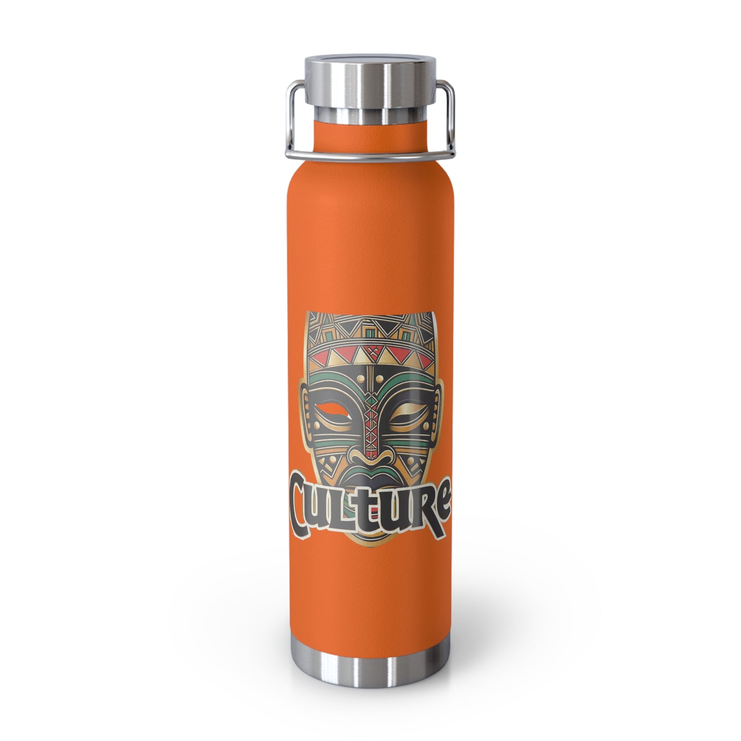 22oz AOE Culture Water Bottle with African Mask & “Culture” Design:
