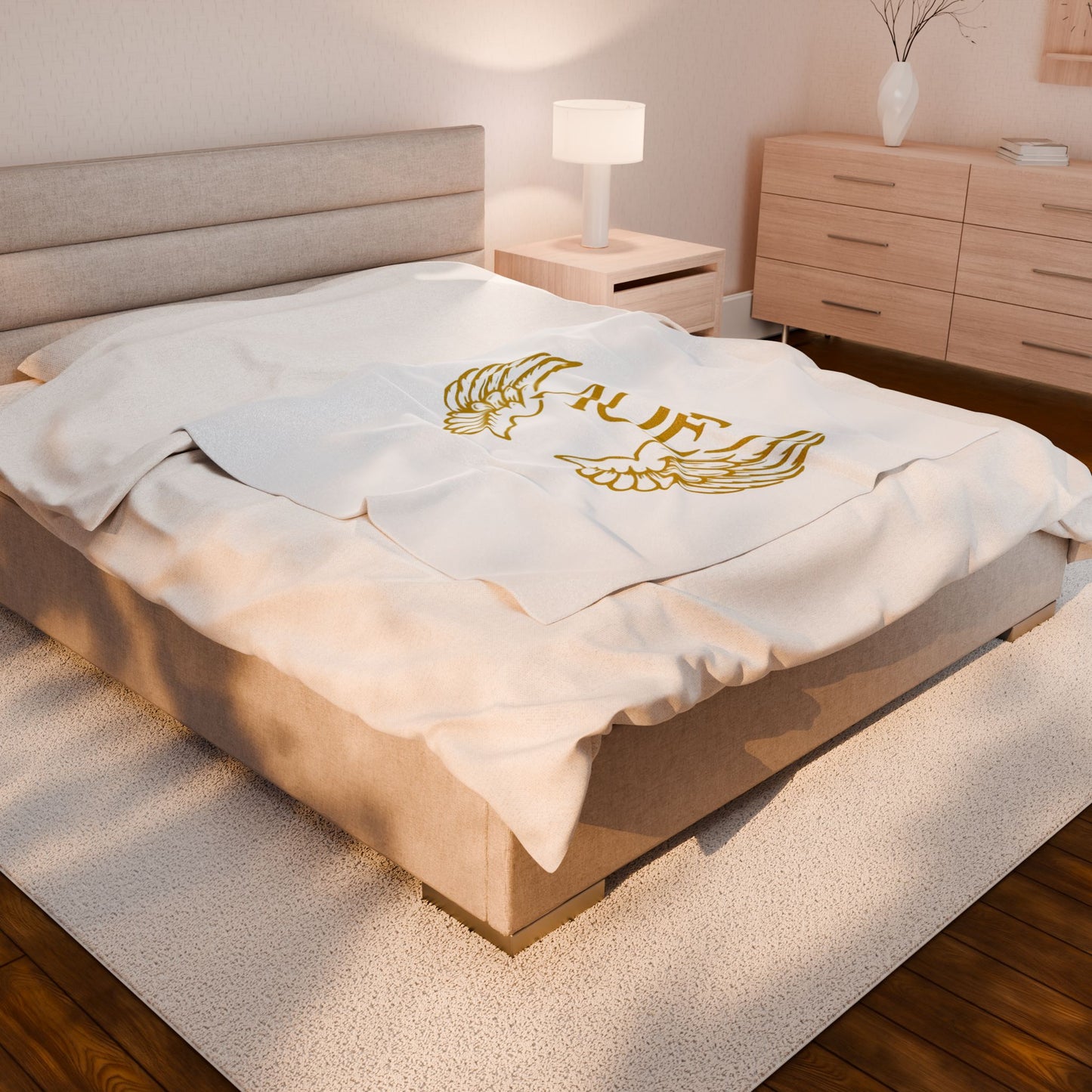 AOE Cozy Velveteen Plush Blanket with Wing Design | Soft Throw for Home, Gift for Her, Personalized Blanket, Perfect for Relaxation, [...]