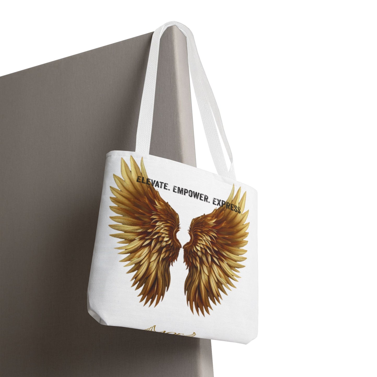 AOE Oversized Tote – Elevate. Empower. Express. | Gold Angel Wings Edition