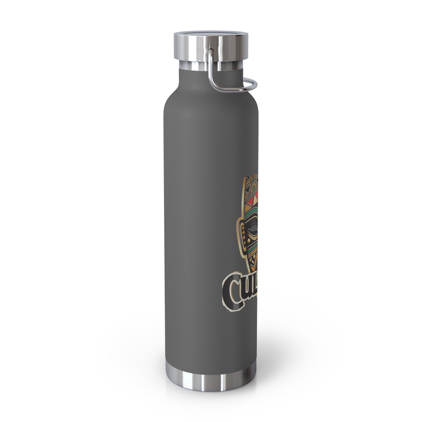 22oz AOE Culture Water Bottle with African Mask & “Culture” Design: