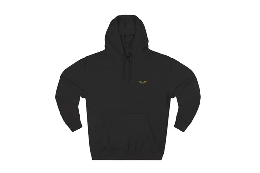AOE Signature Black Embroidered Fleece Hoodie