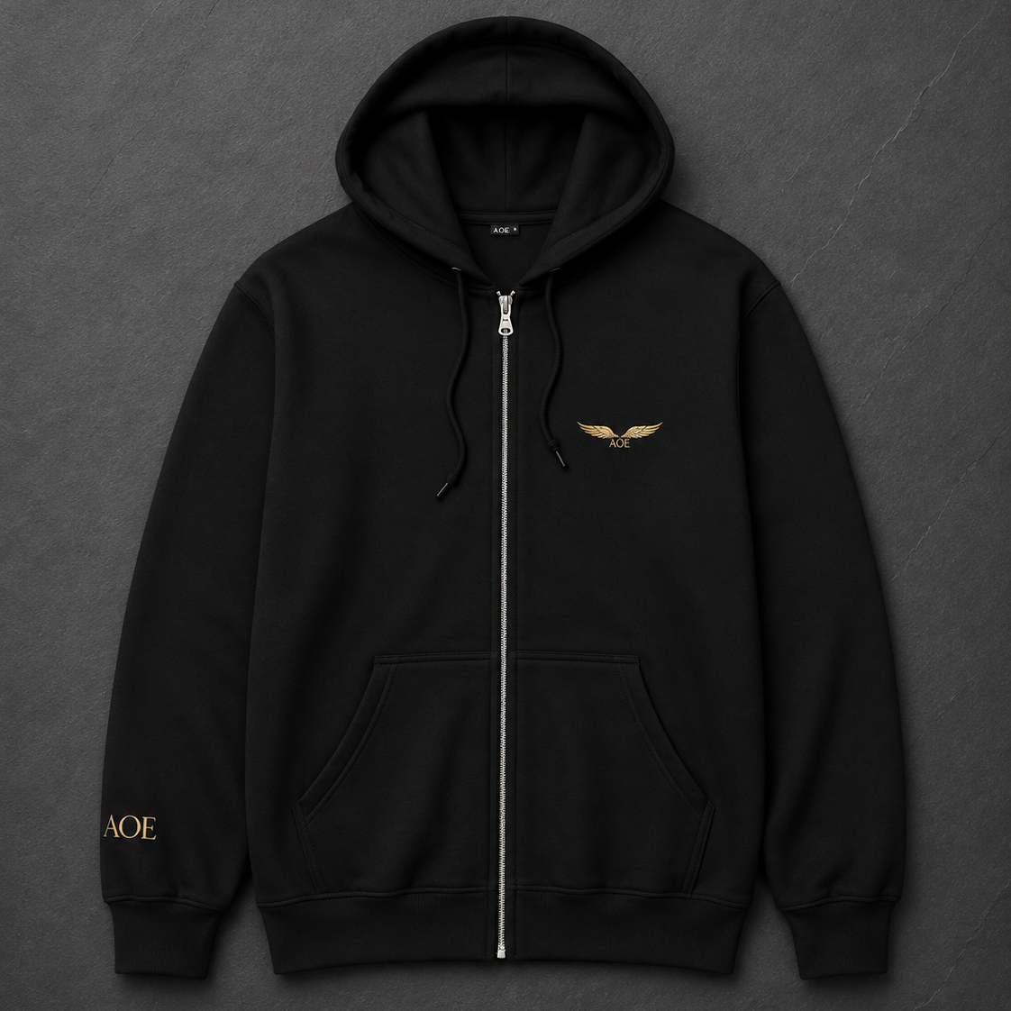 AOE Embroidered Signature Full-Zip Hoodie