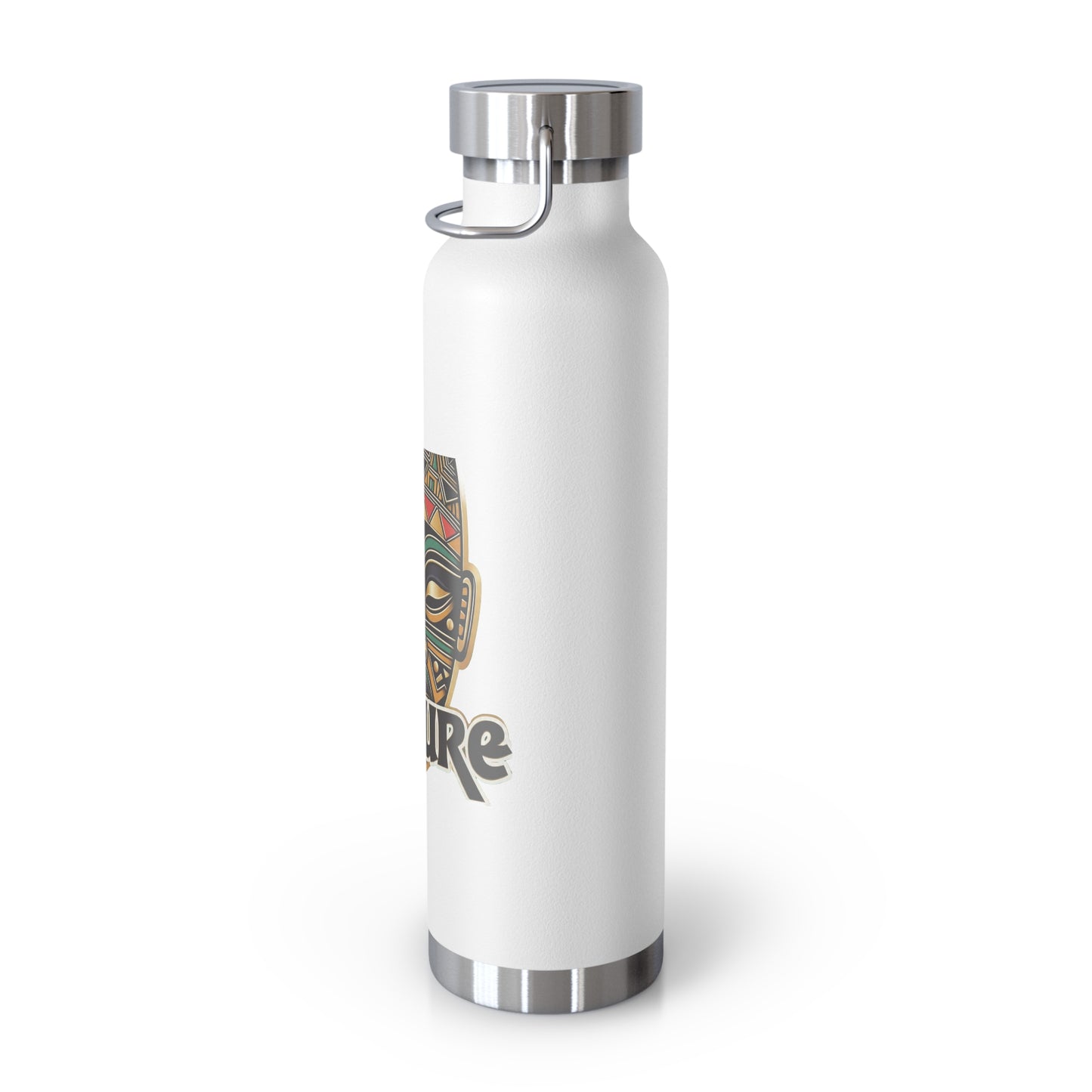 22oz AOE Culture Water Bottle with African Mask & “Culture” Design: