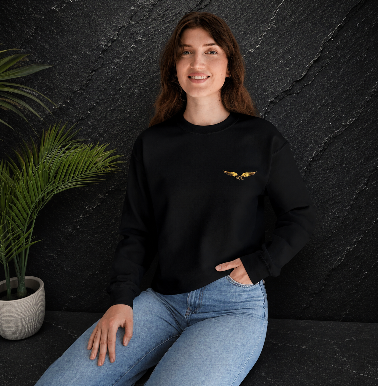 AOE Embroidered Crewneck