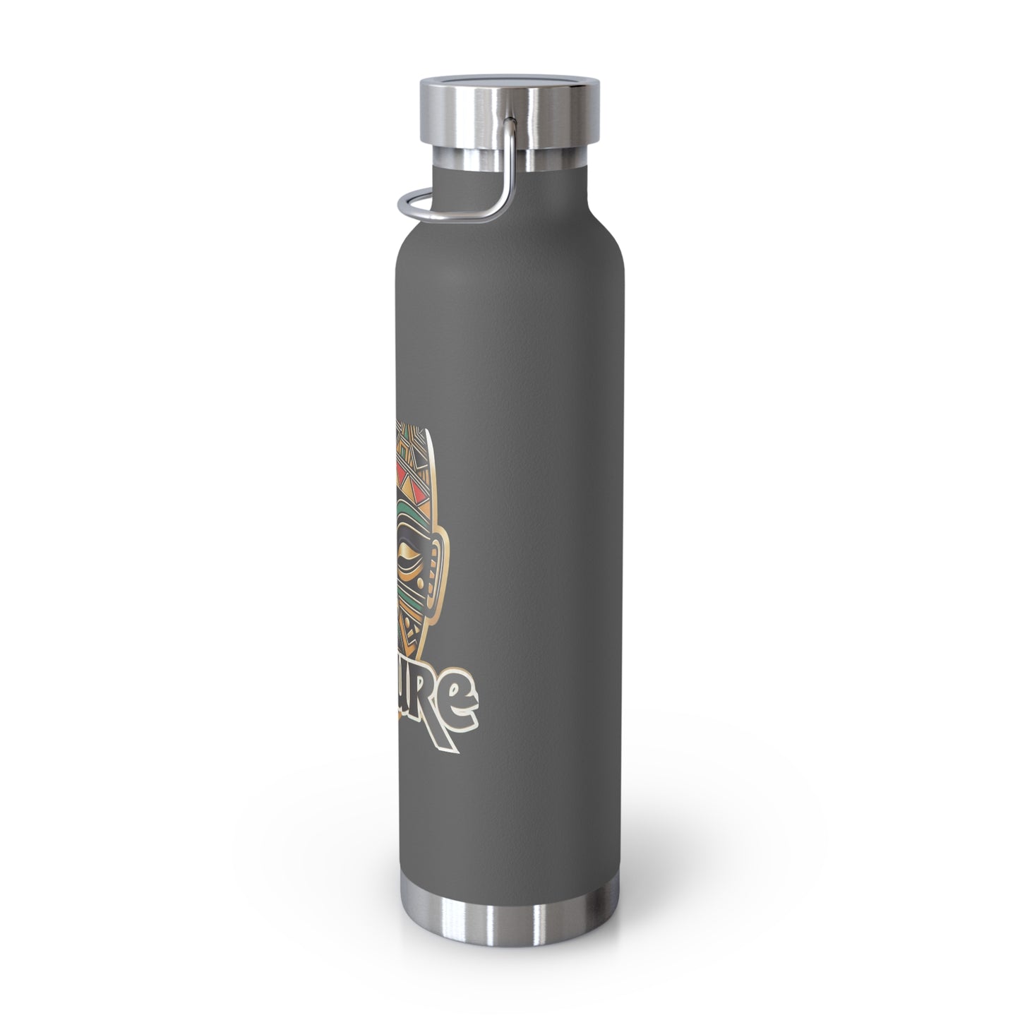 22oz AOE Culture Water Bottle with African Mask & “Culture” Design: