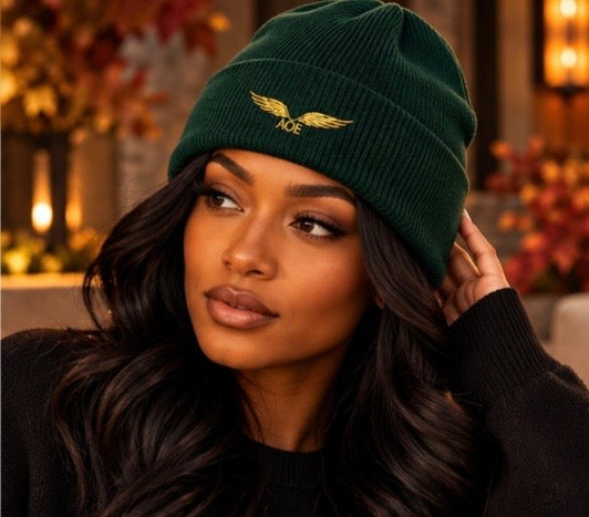 AOE Signature Embroidered Beanie — Autumn Edition