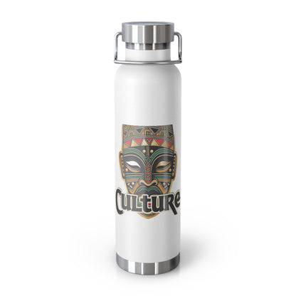22oz AOE Culture Water Bottle with African Mask & “Culture” Design: