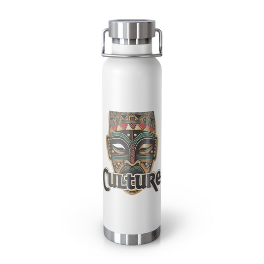 22oz AOE Culture Water Bottle with African Mask & “Culture” Design: