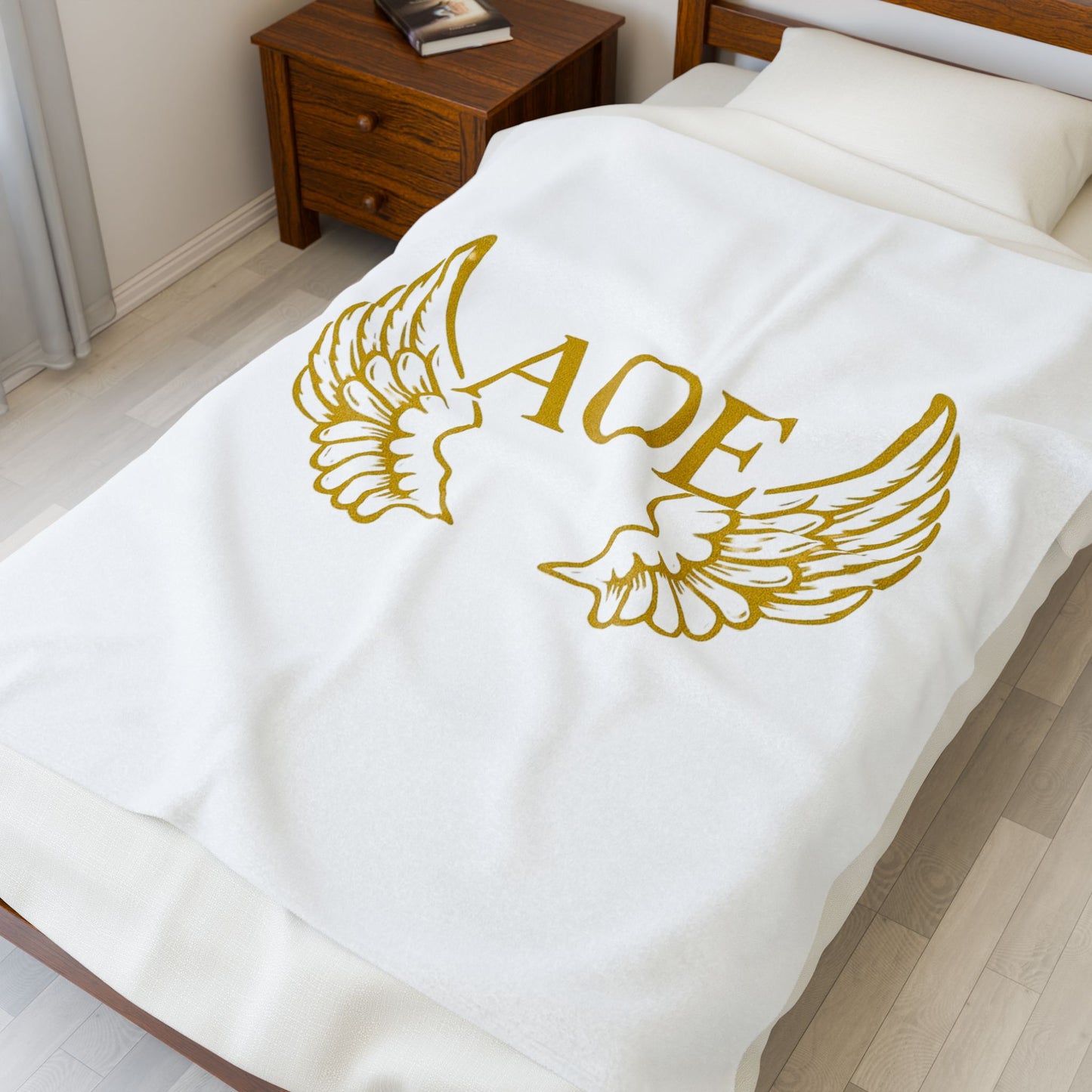 AOE Cozy Velveteen Plush Blanket with Wing Design | Soft Throw for Home, Gift for Her, Personalized Blanket, Perfect for Relaxation, [...]