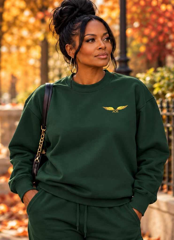 AOE Embroidered Signature Crewneck — Autumn Edition