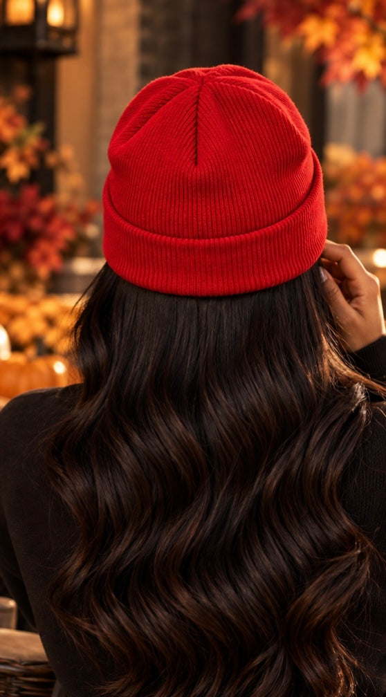 AOE Signature Embroidered Beanie — Autumn Edition
