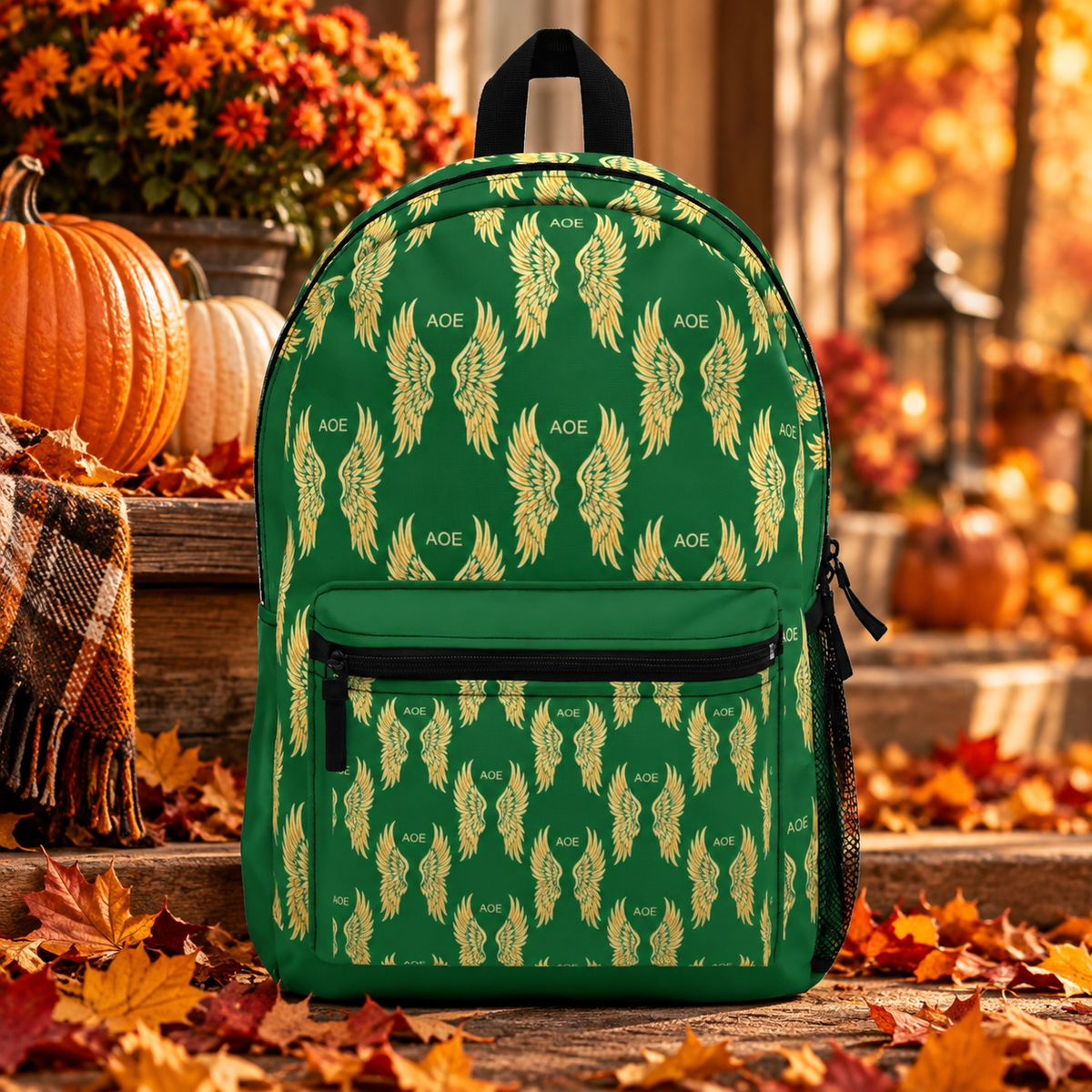 AOE Fall Signature Wings Backpack- Dark Green
