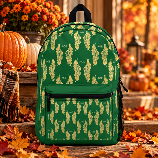 AOE Fall Signature Wings Backpack- Dark Green
