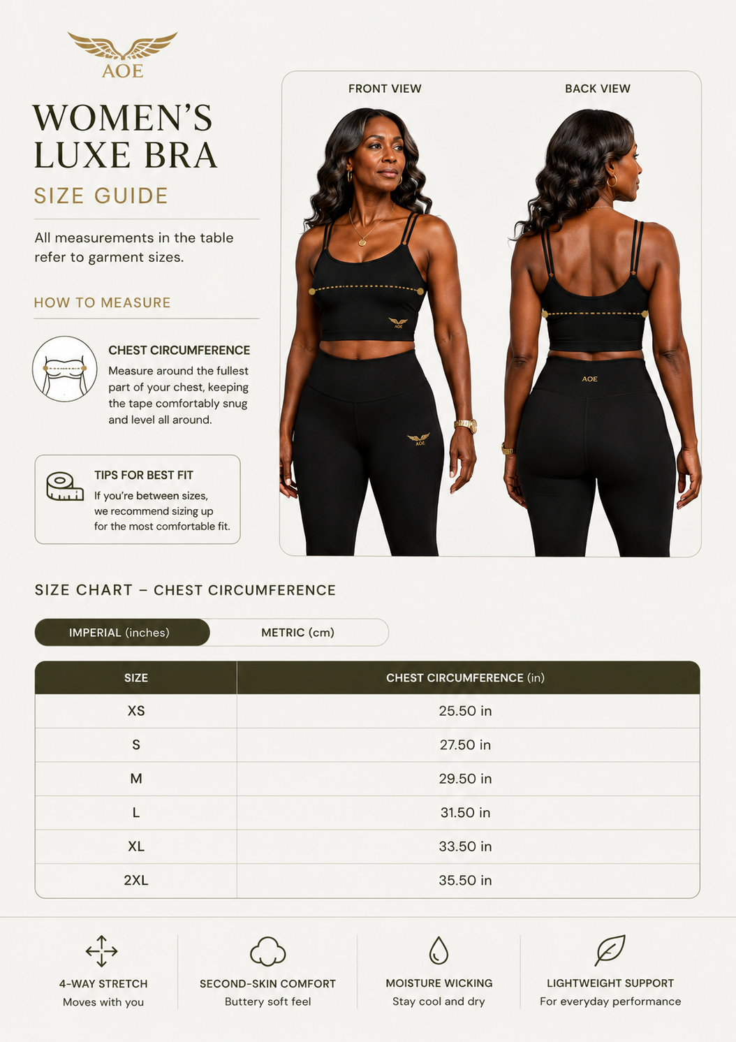 AOE Women’s Luxe Bra